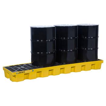 YELLOW 4DRUM INLINE SPILL CONTROL PALLET - Spill Containment Pallets